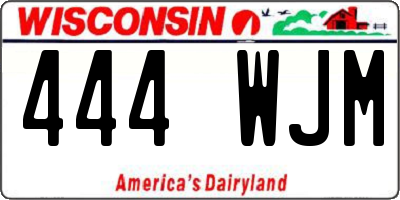 WI license plate 444WJM