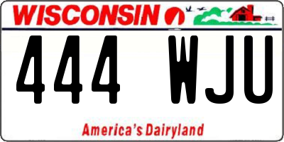 WI license plate 444WJU