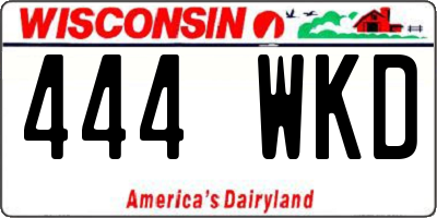 WI license plate 444WKD