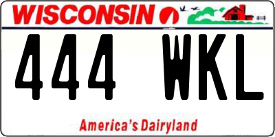 WI license plate 444WKL