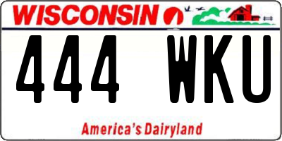 WI license plate 444WKU