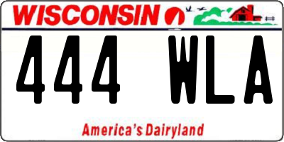 WI license plate 444WLA