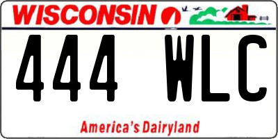 WI license plate 444WLC
