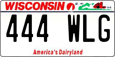 WI license plate 444WLG