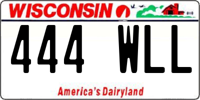 WI license plate 444WLL