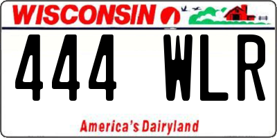 WI license plate 444WLR