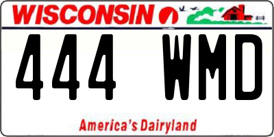 WI license plate 444WMD
