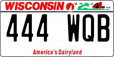 WI license plate 444WQB