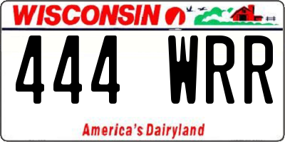 WI license plate 444WRR