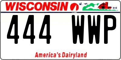 WI license plate 444WWP