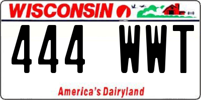 WI license plate 444WWT