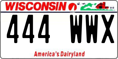 WI license plate 444WWX