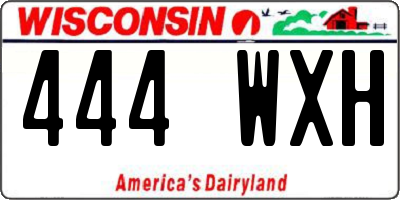 WI license plate 444WXH