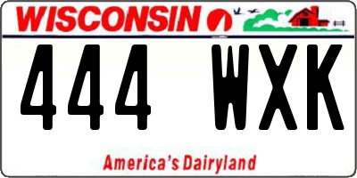 WI license plate 444WXK