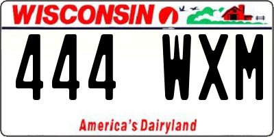 WI license plate 444WXM