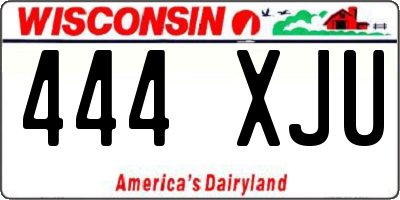 WI license plate 444XJU