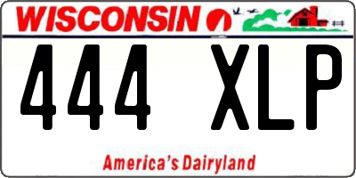 WI license plate 444XLP