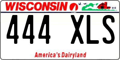 WI license plate 444XLS