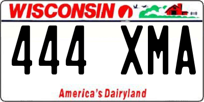 WI license plate 444XMA
