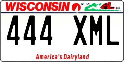 WI license plate 444XML