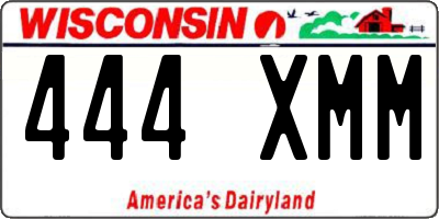 WI license plate 444XMM