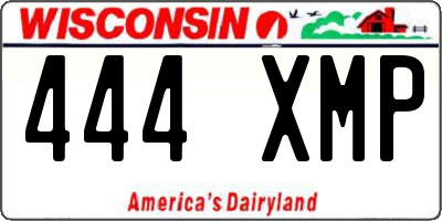 WI license plate 444XMP