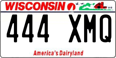 WI license plate 444XMQ