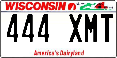 WI license plate 444XMT