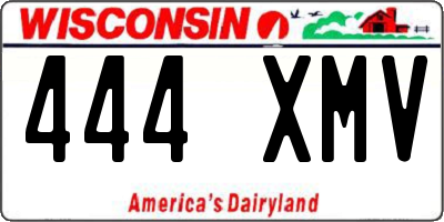 WI license plate 444XMV