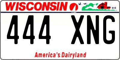 WI license plate 444XNG