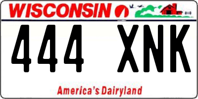WI license plate 444XNK