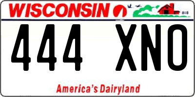 WI license plate 444XNO