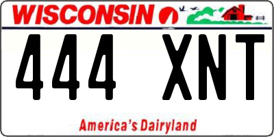 WI license plate 444XNT