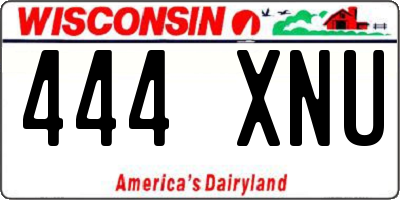 WI license plate 444XNU