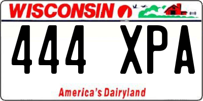 WI license plate 444XPA
