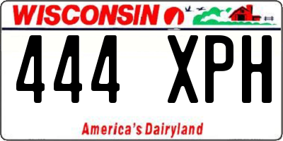 WI license plate 444XPH