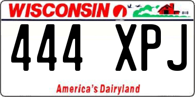 WI license plate 444XPJ