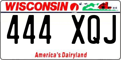 WI license plate 444XQJ