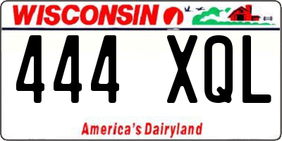 WI license plate 444XQL