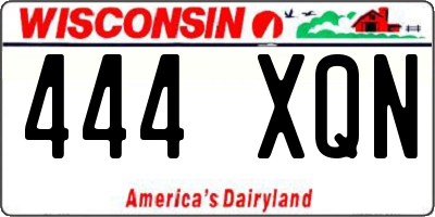 WI license plate 444XQN