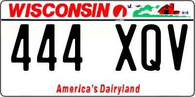 WI license plate 444XQV