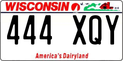WI license plate 444XQY