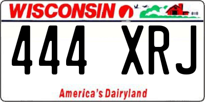 WI license plate 444XRJ