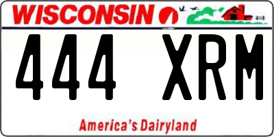 WI license plate 444XRM