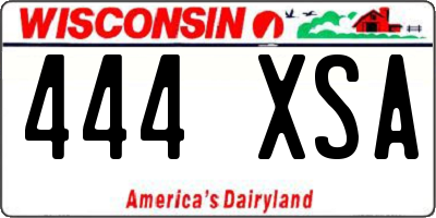 WI license plate 444XSA