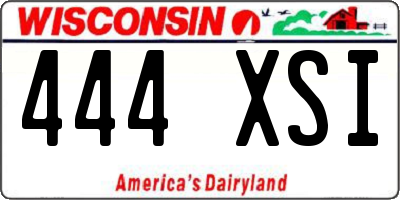 WI license plate 444XSI