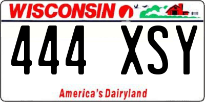 WI license plate 444XSY