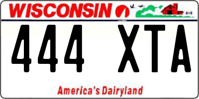 WI license plate 444XTA