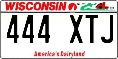 WI license plate 444XTJ