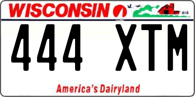 WI license plate 444XTM